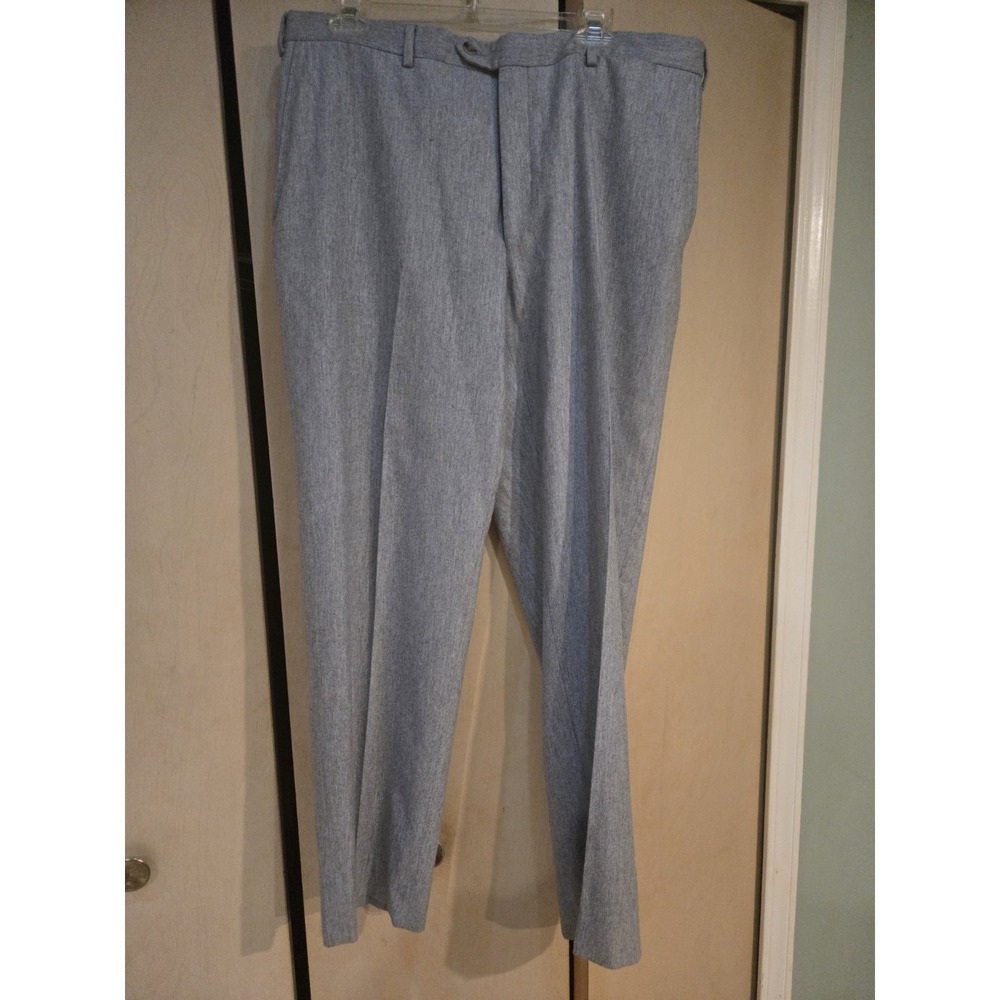 Pal Zileri Wool Cashmere Pants 56 Royal Flannel Italy Dress Gray
